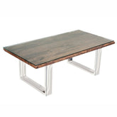 Live Edge Sleeper Center Table Industrial Coffee Table Rectangle 110x60x40cm